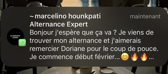 Témoignage d'un élève ayant signé son alternance